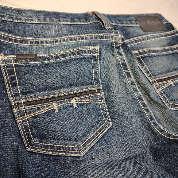 Ariat M7 Rocker Jeans Mens 34x32 Stretch Slim Fit Straight Coltrane Medium Wash - Picture 5 of 14